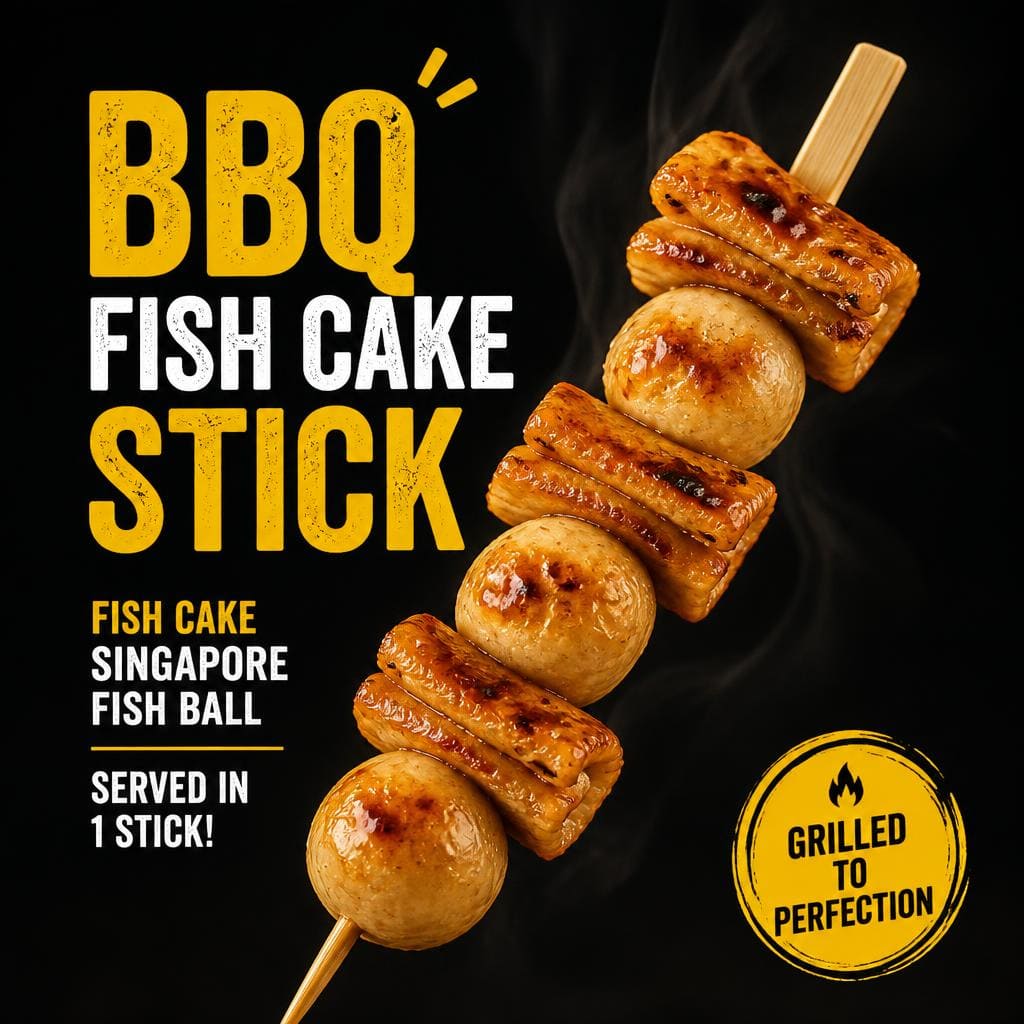 BBQ Fish Cake Stick Raa Cha Suki & BBQ